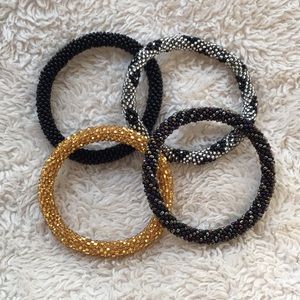 Set of 4 Nepal Bead Bracelets NEW
